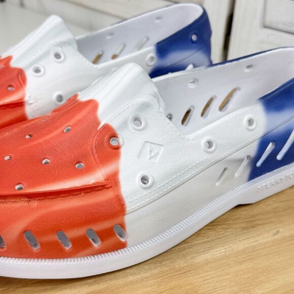 Sperry Original Float Water Boat Shoe Firecracker Popsicle Red White Blue 8 - Picture 7 of 12